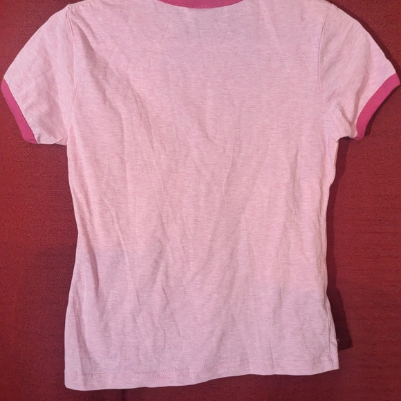 Pink Ringer T-Shirt with Logo - Picture 3 of 3